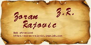 Zoran Rajović vizit kartica